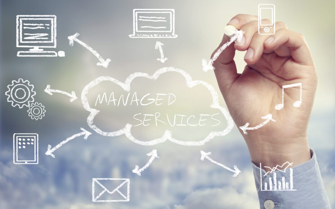 Cloud computing concept diagram in hand drawn chalk on sky background